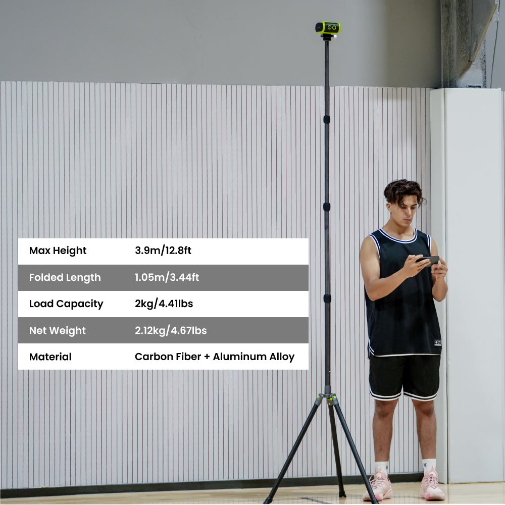 XbotGo NT4 Pro+ Carbon Fiber Tripod (12.8ft)